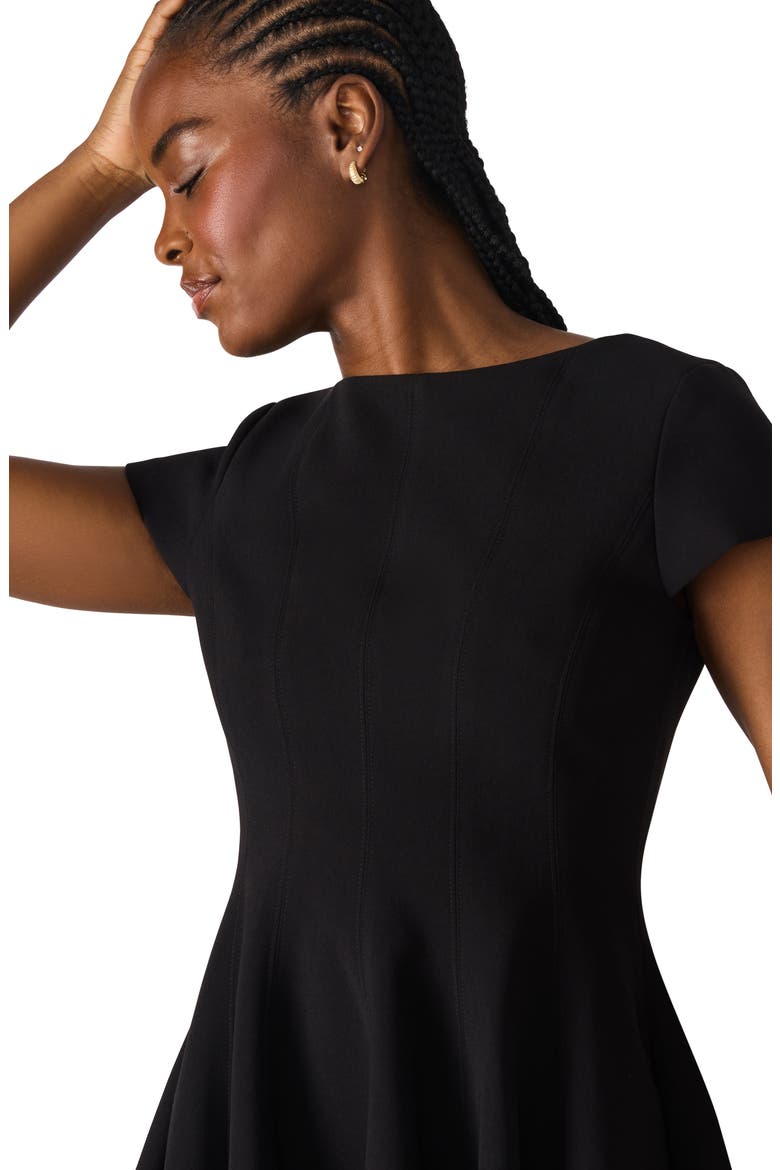 Nili Fit & Flare Minidress, Alternate, color, BLACK