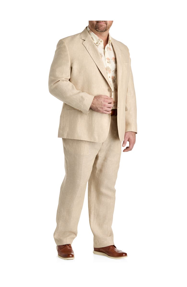 Tallia Big & Tall Linen Suit Jacket, Alternate, color, Tan