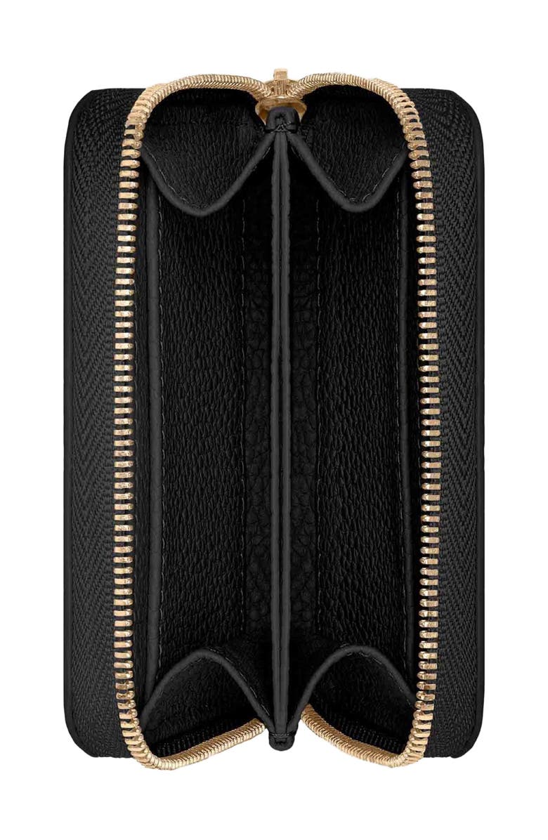 MAISON de SABRÉ Small Leather Zipped Wallet, Alternate, color, Black Caviar