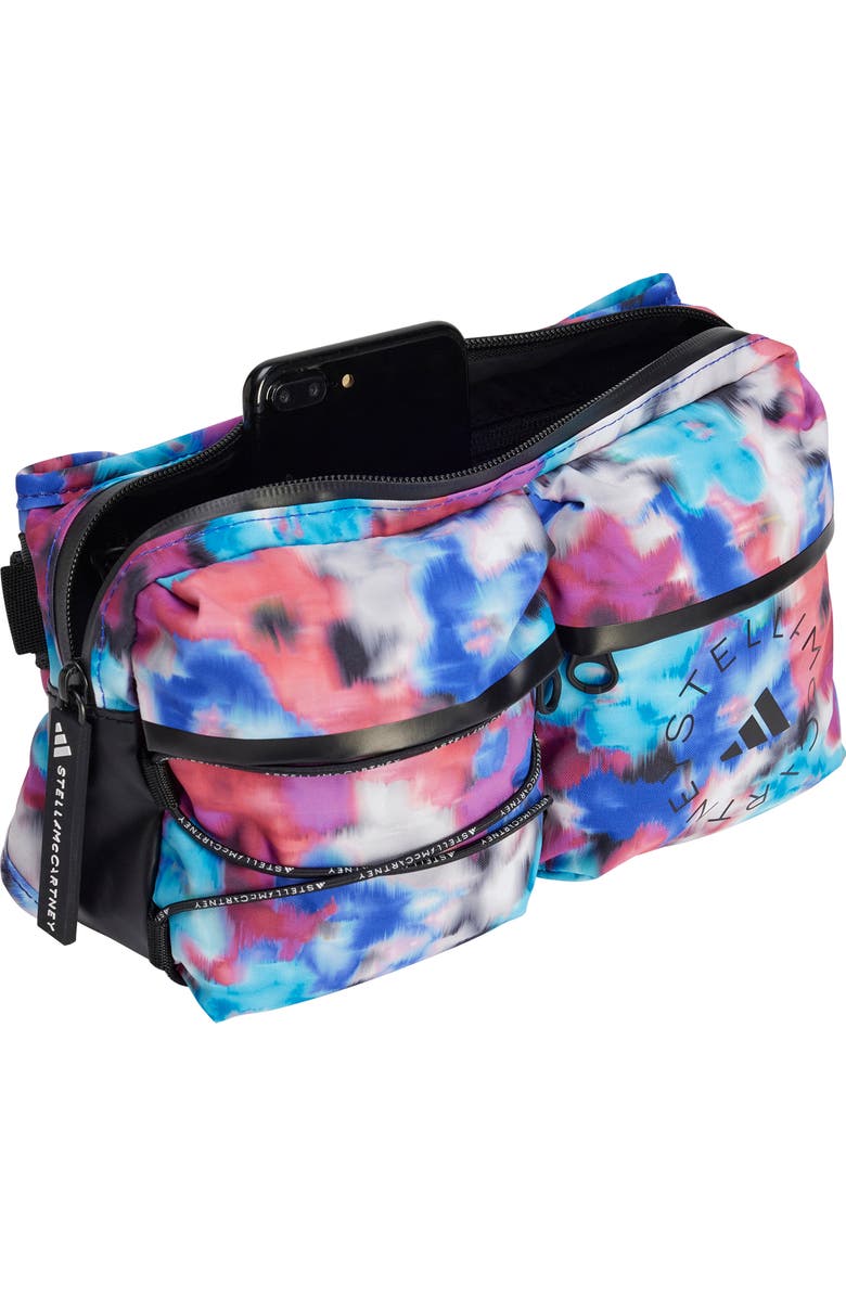 adidas by Stella McCartney Print Belt Bag, Alternate, color, Black Multi