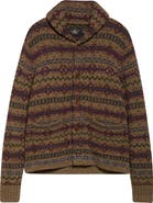 Double RL Fair Isle Wool Cardigan
