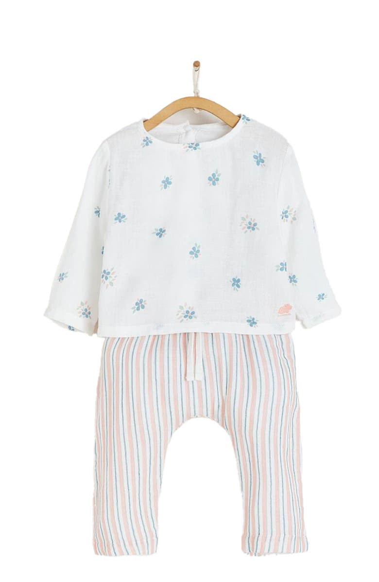 Babycottons Premium Cotton Anna Muslin Set For Infant, Main, color, 