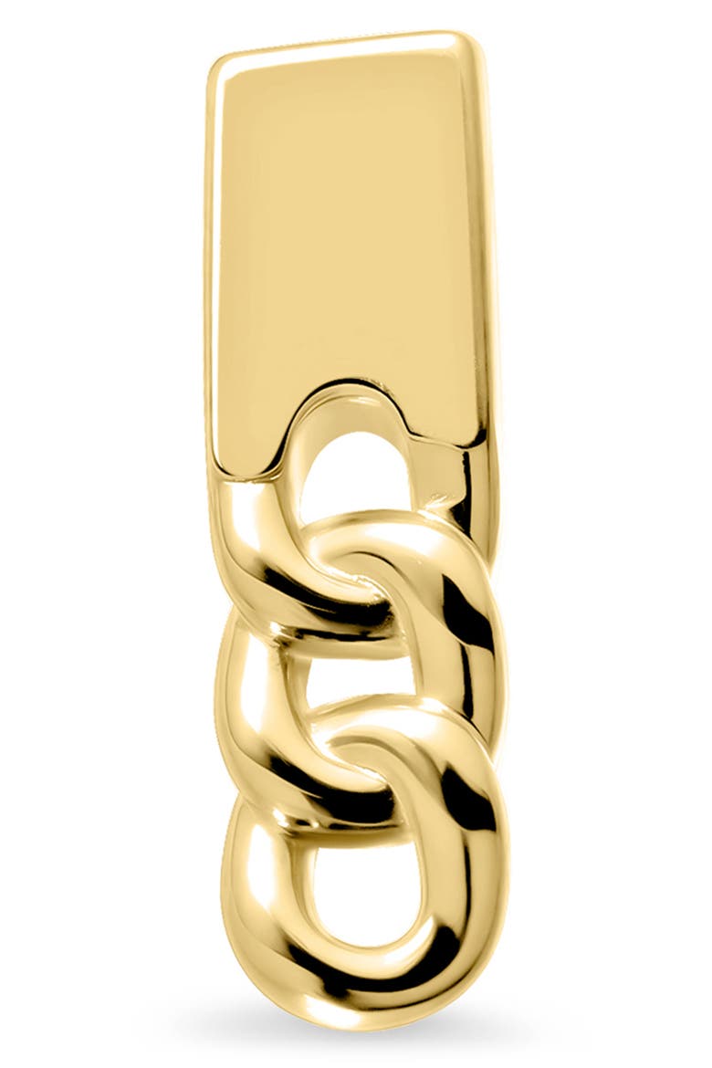 14k Gold Bar Stud Earrings, Alternate, color, 14KY