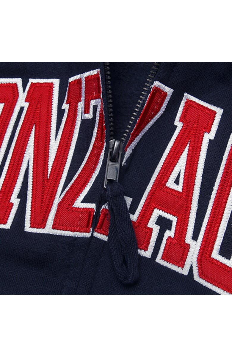 COLOSSEUM Women's Stadium Athletic Navy Gonzaga Bulldogs Arched Name Full-Zip Hoodie, Alternate, color, Navy