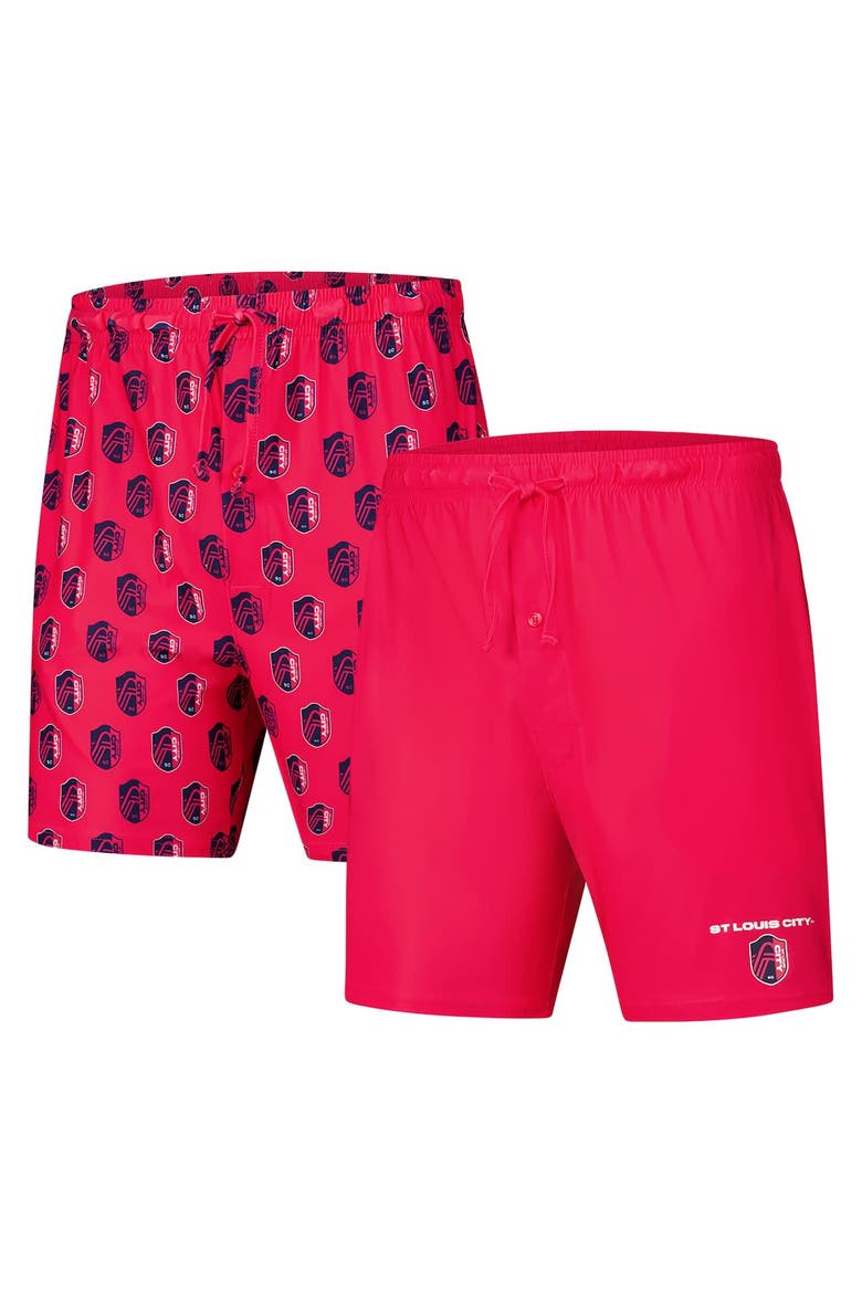 Men's Concepts Sport Red St. Louis City SC Record 2-Pack Short Set, Alternate, color, Red
