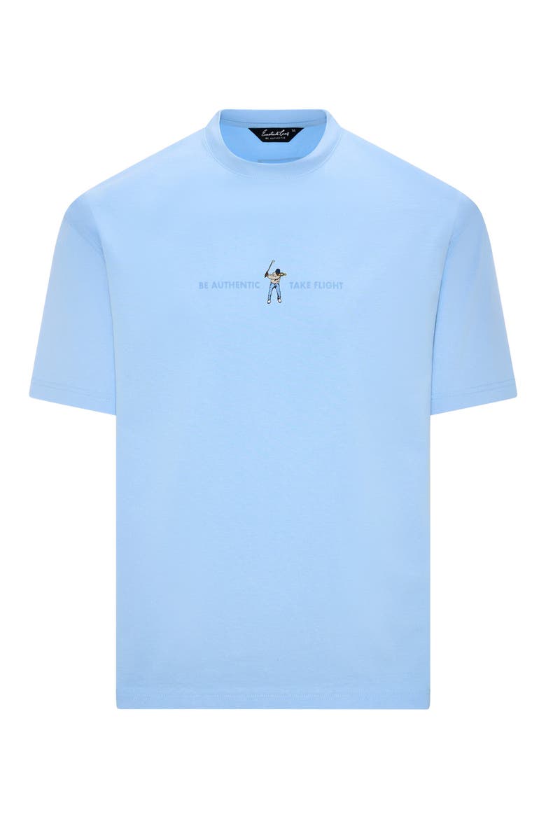 Take Flight Cotton Graphic T-shirt, Main, color, PROVENCE BLUE