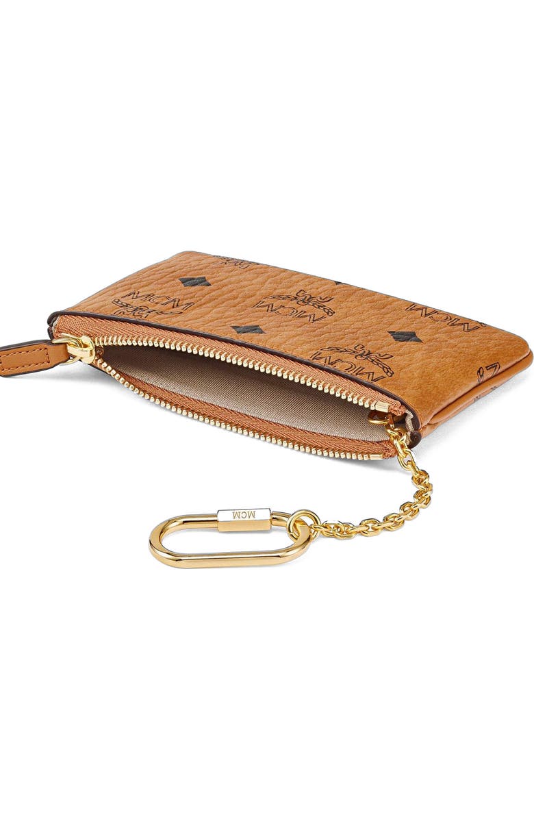 MCM Key Pouch in Visetos Original, Alternate, color, Cognac