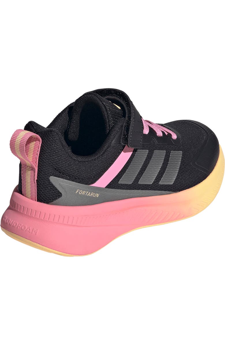 adidas Kids' Fortarun 3.0 Running Shoe, Alternate, color, Black/ Iron Met./ Bliss Pink