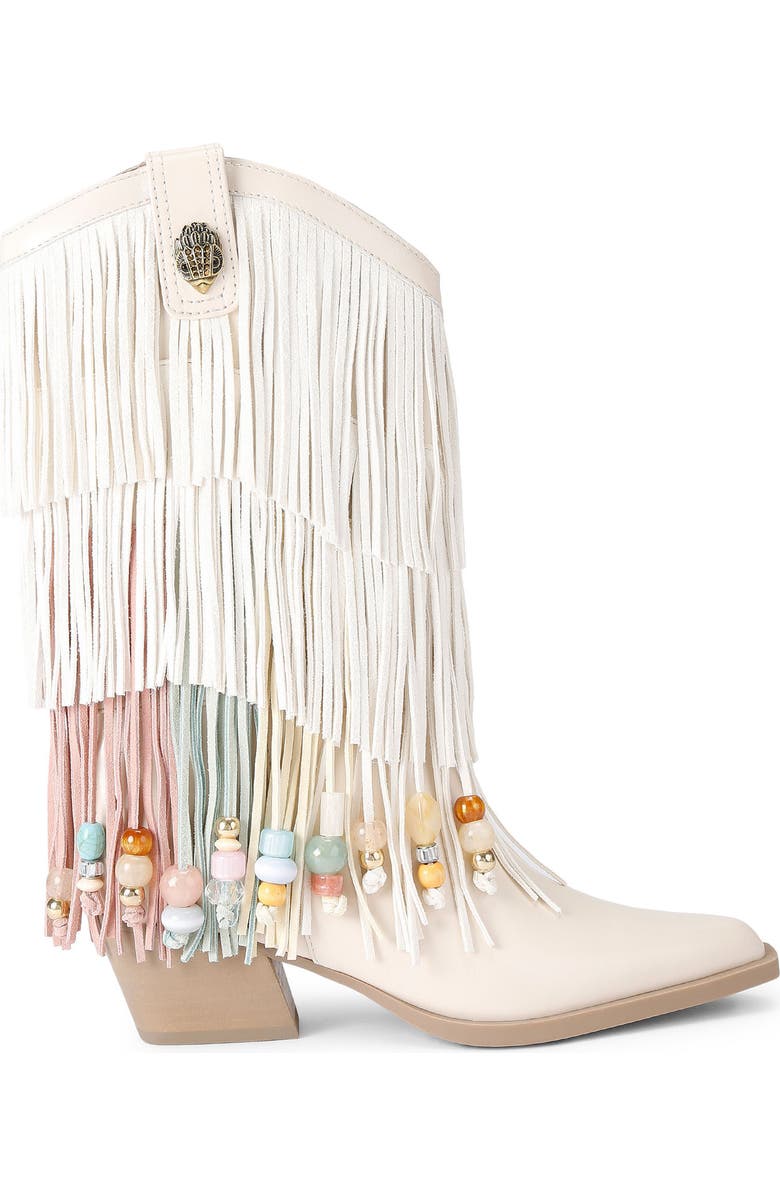 Kurt Geiger London Fringe Western Boot, Main, color, Open White