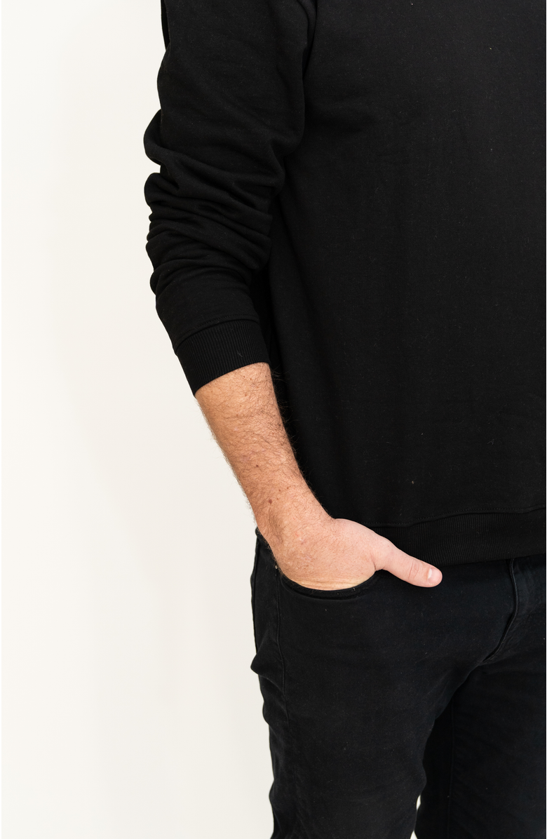 Laree + Co Basic Unisex Adult Sweatshirt, Alternate, color, Onyx