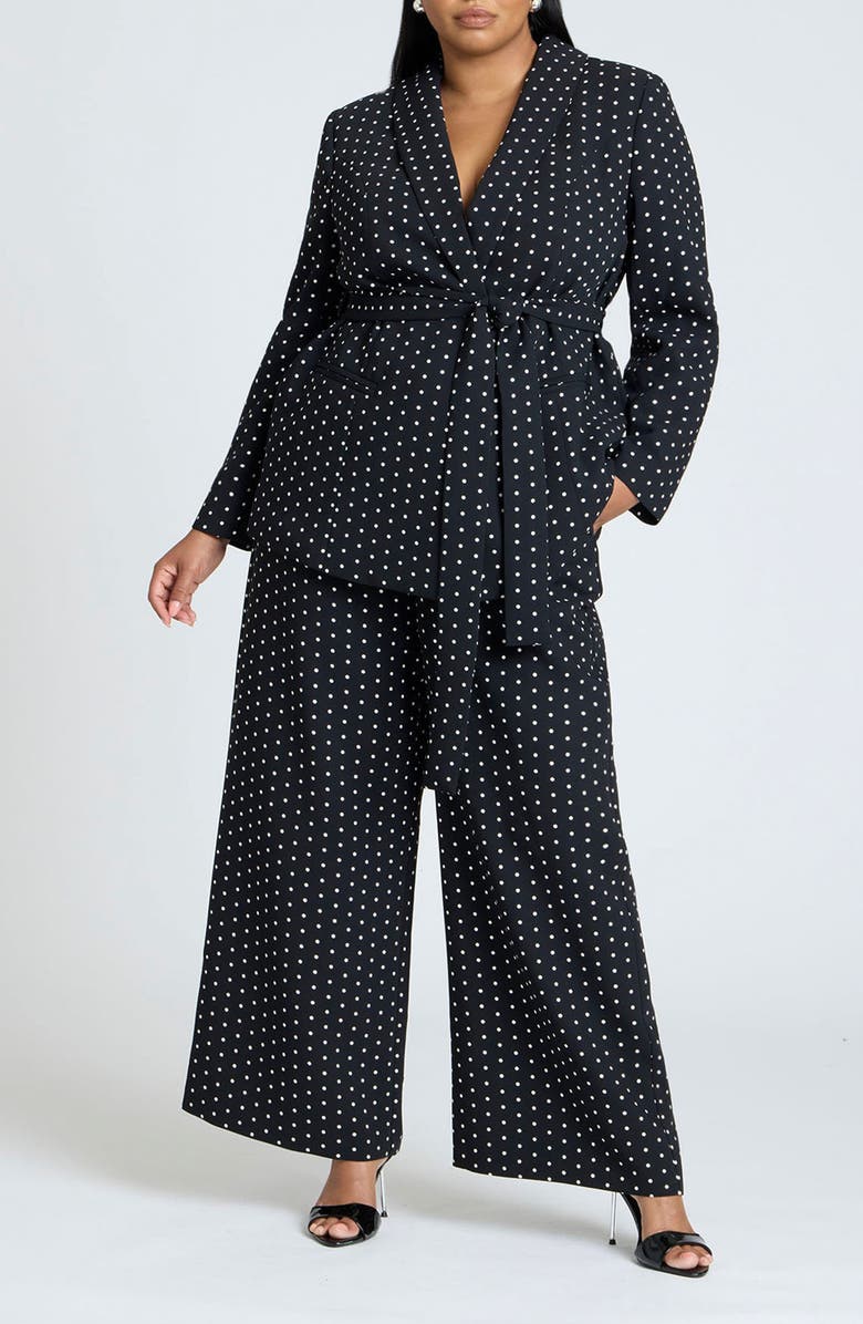 ELOQUII Print Tie Waist Blazer, Alternate, color, 