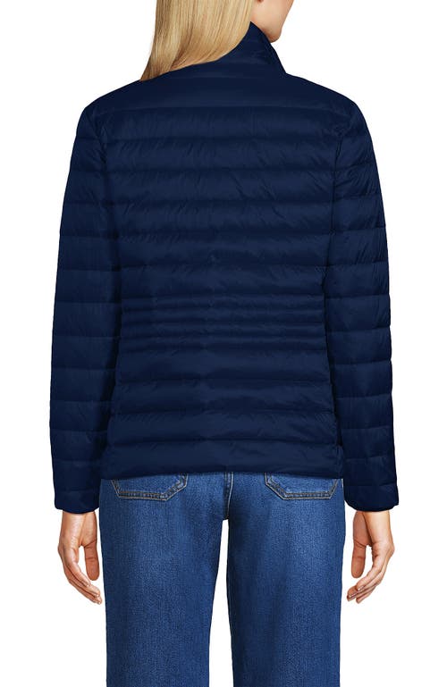 Lands' End Wanderweight Ultralight Packable Down Jacket In Deep Sea Navy