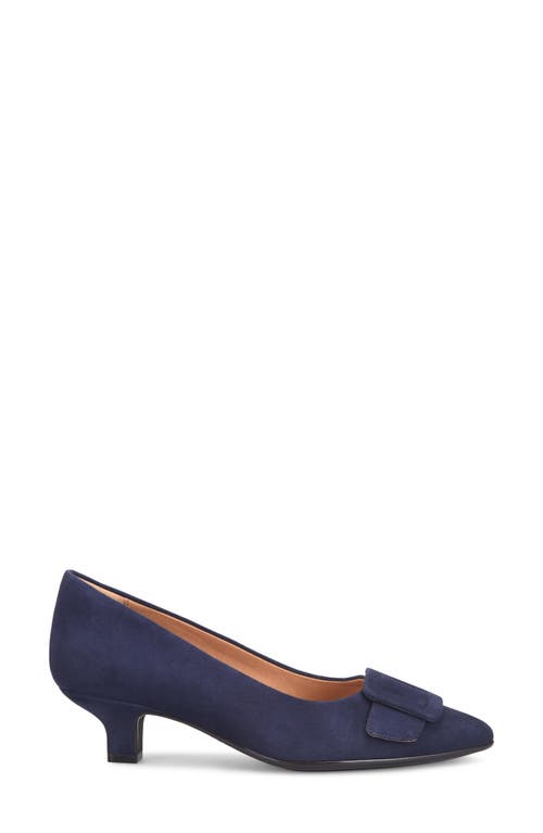 Söfft Sadie Pointed Toe Kitten Heel Pump In Blue