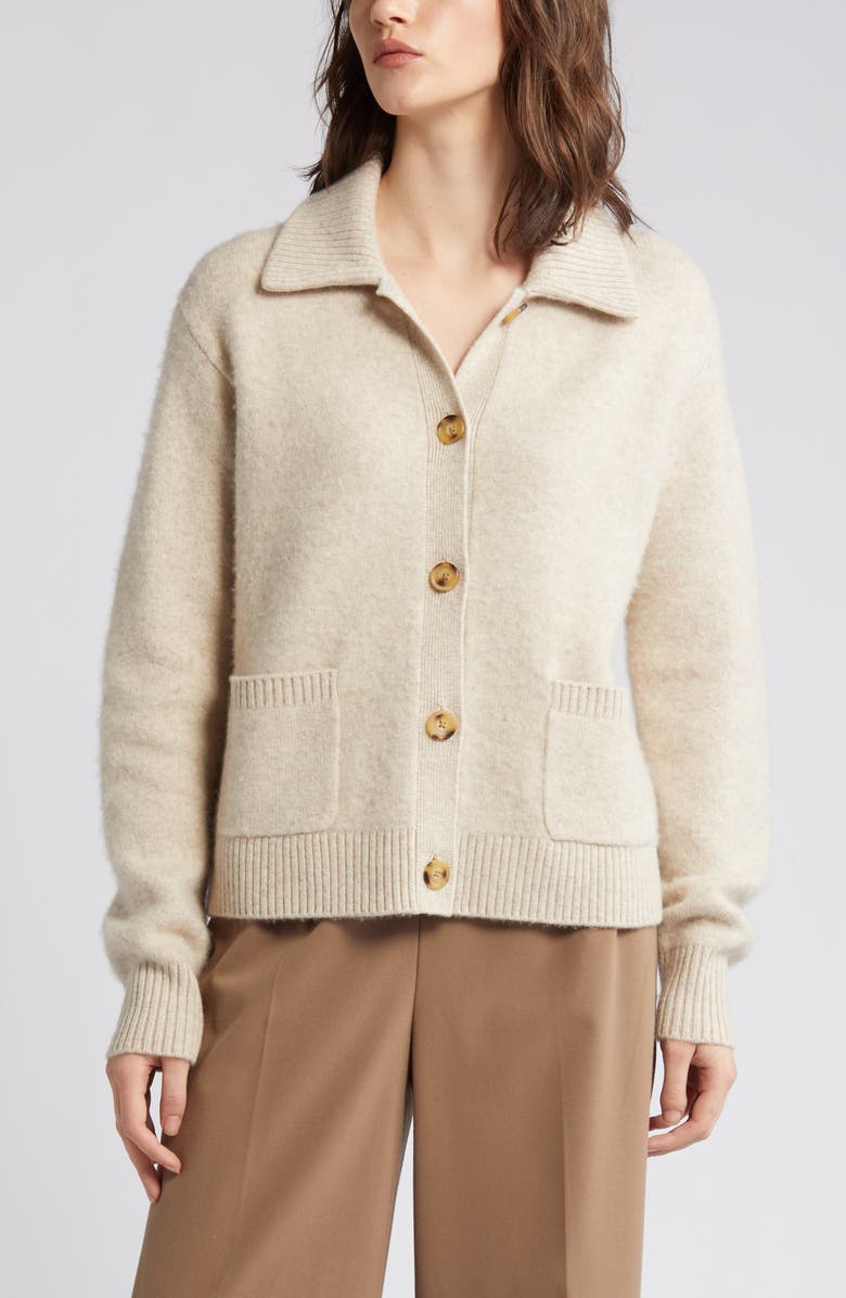 Nordstrom Signature Wool & Cashmere Collar Cardigan, Alternate, color,