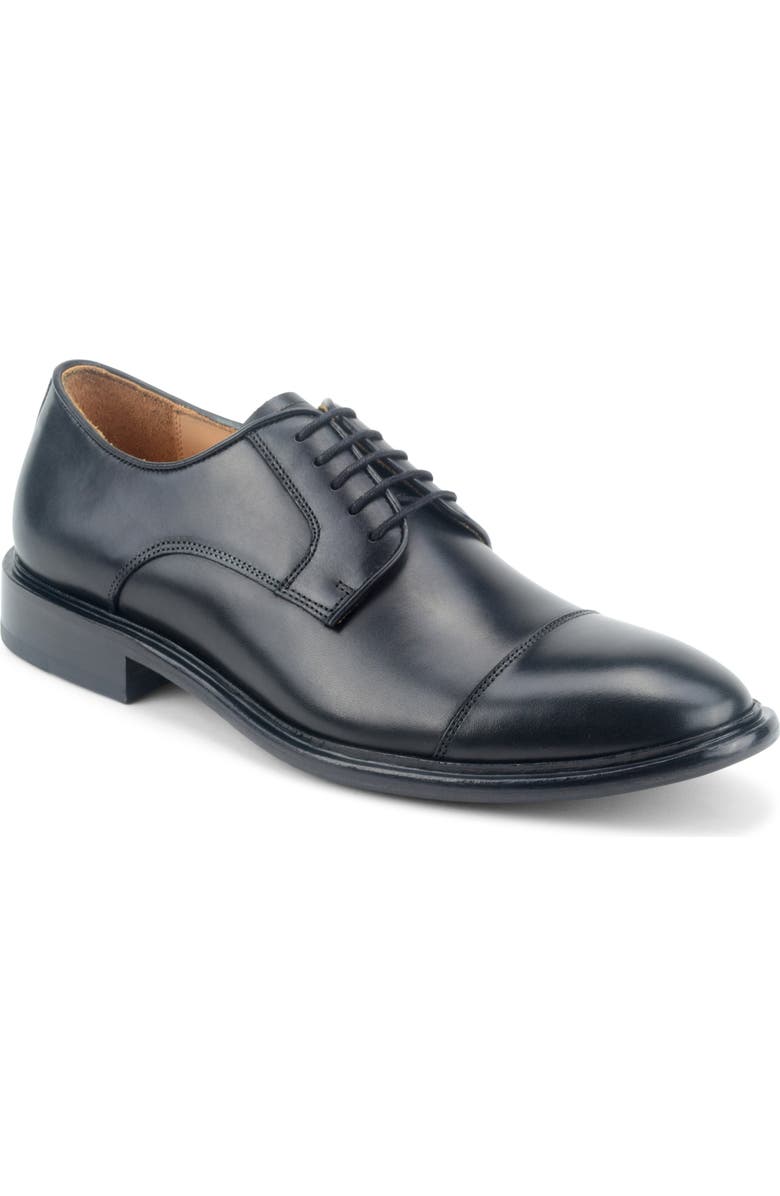 Warfield & Grand Ducasse Cap Toe Derby, Main, color, Black
