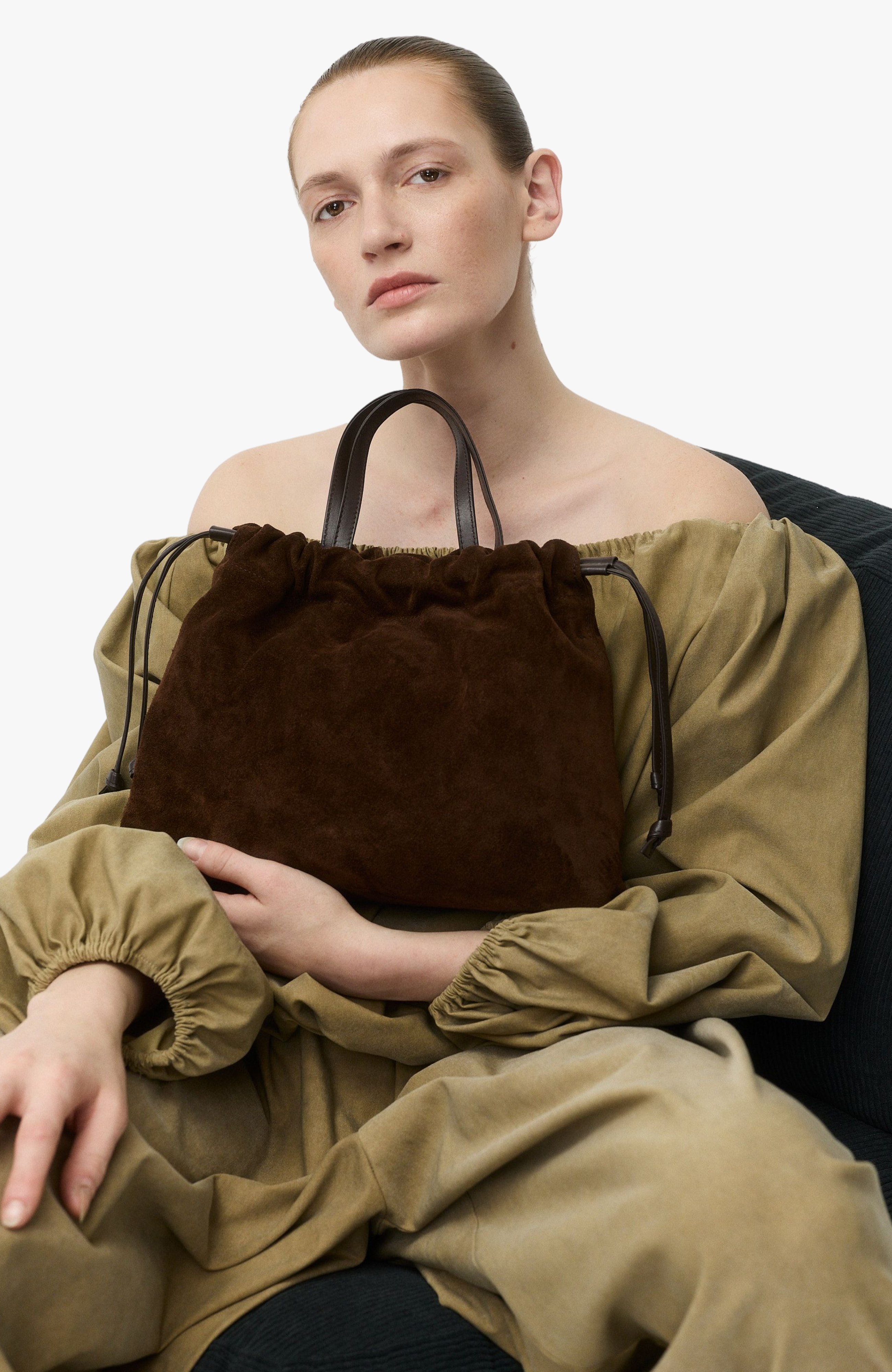 Medium Asisi Convertible Suede Crossbody, Alternate, color, Chocolate Suede