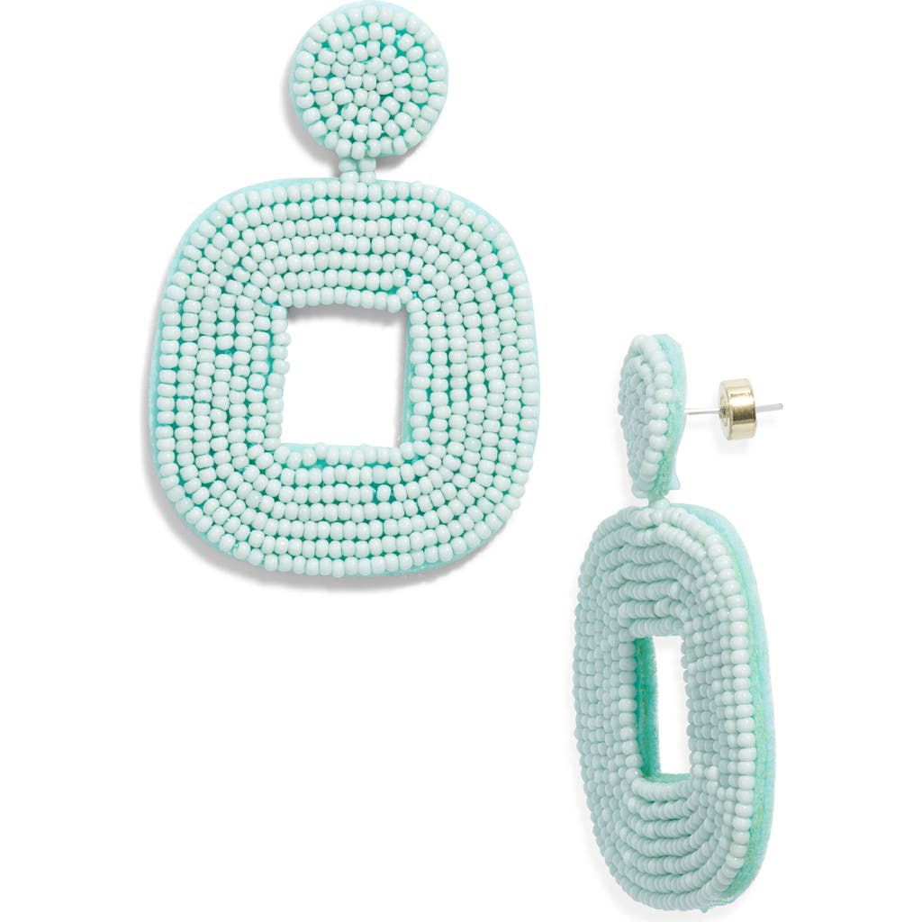 Nordstrom Beaded Square Drop Earrings In Green