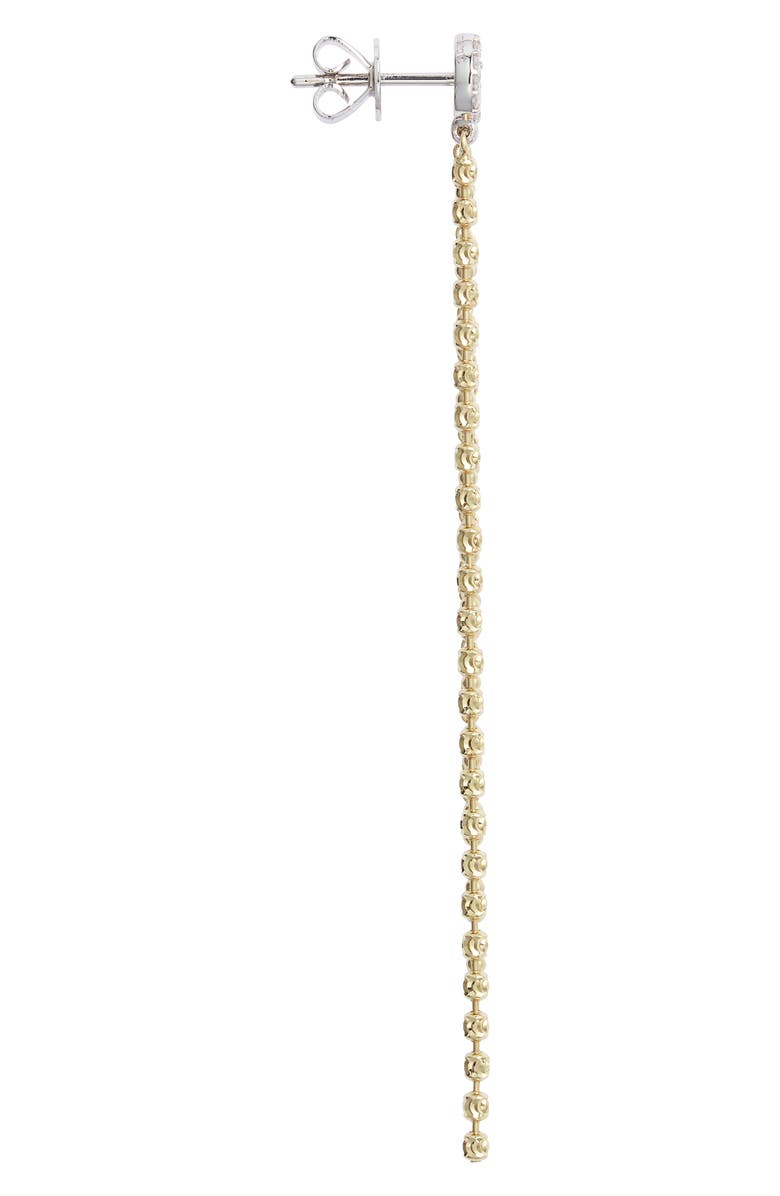 Meira T Fringe & Diamond Pavé Drop Earrings, Alternate, color, Gold