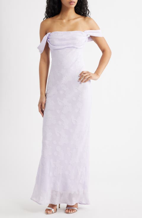 Azura Off The Shoulder Cocktail Maxi Dress