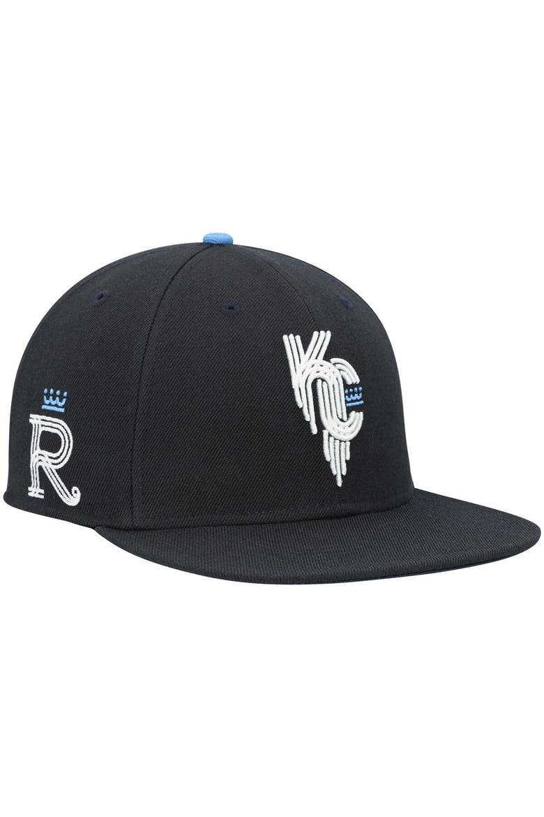 Men's '47 Navy Kansas City Royals 2021 City Connect Captain Snapback Hat, Main, color, Navy