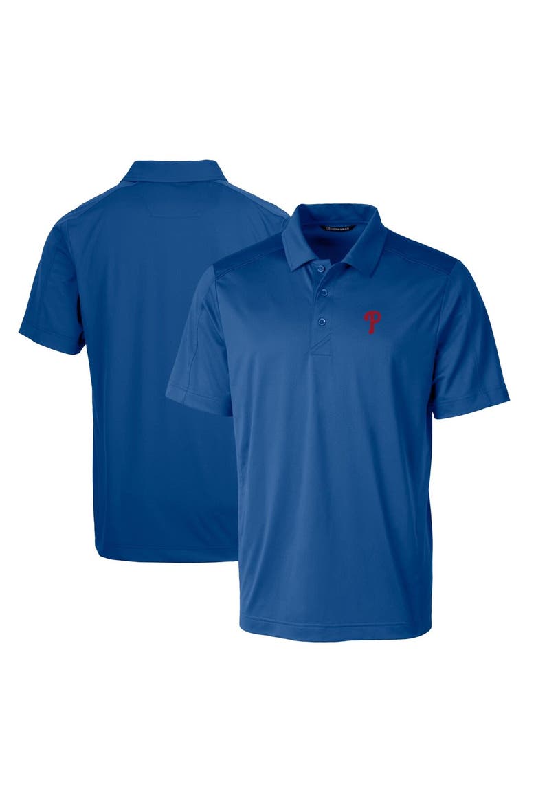 Men's Cutter & Buck Royal Philadelphia Phillies Prospect Textured Stretch Big & Tall Polo, Main, color, Royal