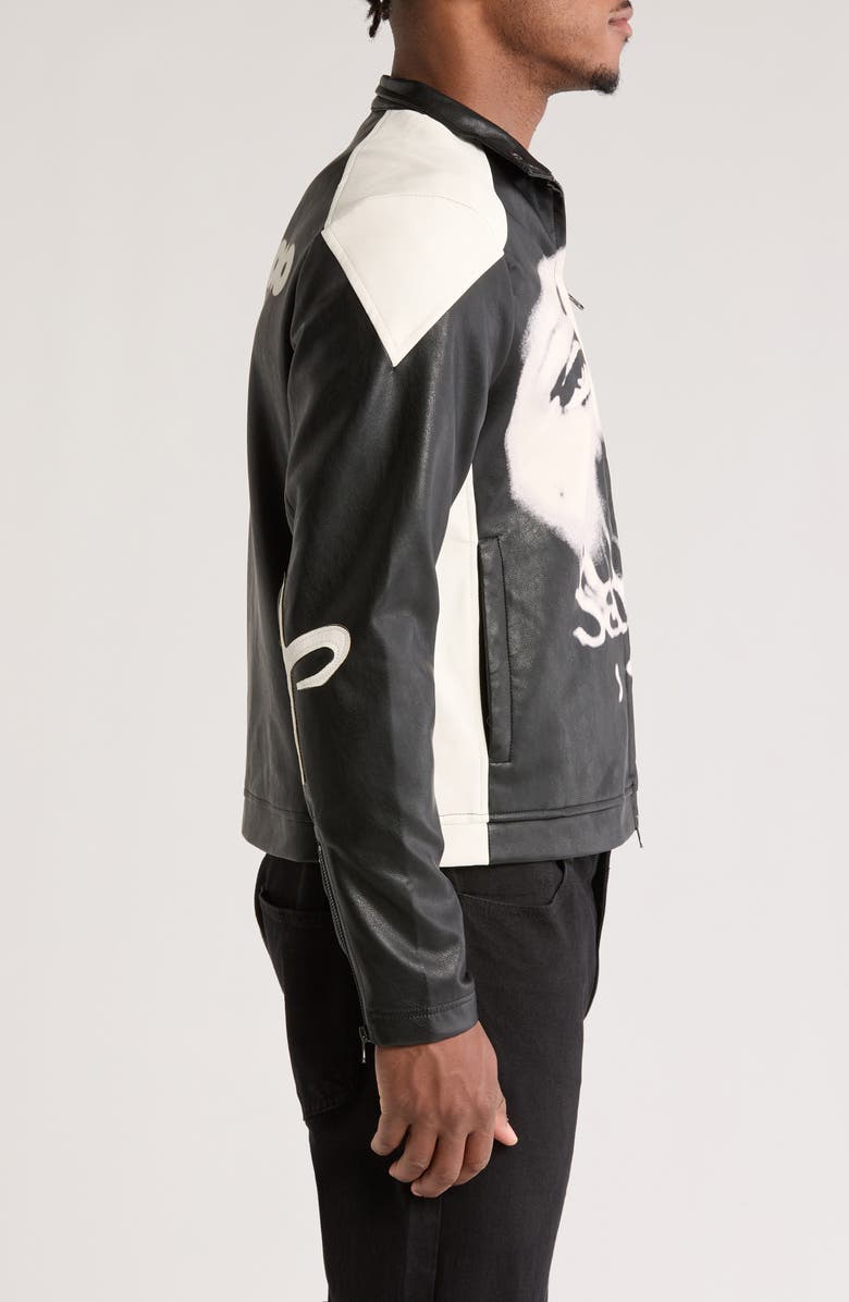 SANTO STUDIO Bergamo Faux Leather Jacket, Alternate, color, 