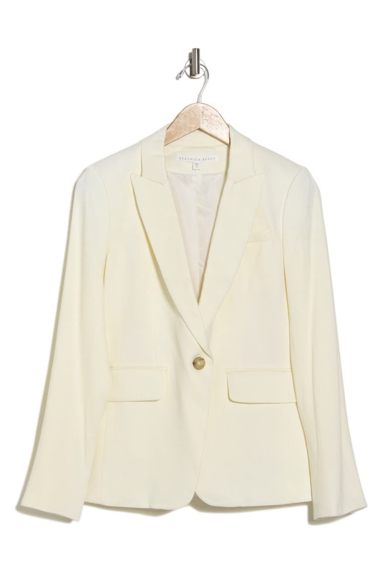 Peak Lapel Cutaway Dickey Blazer, Alternate, color, WHITE
