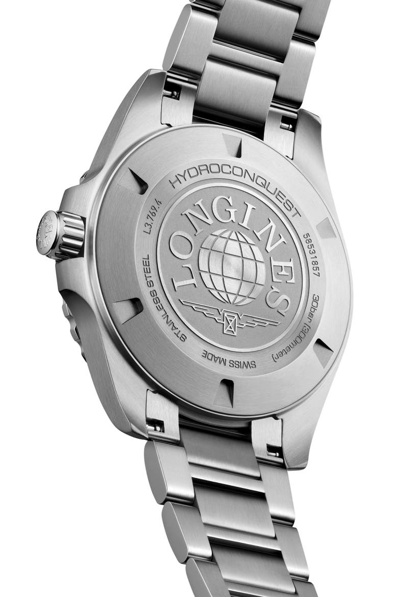 HydroConquest Bracelet Watch, 42mm, Alternate, color, GREEN
