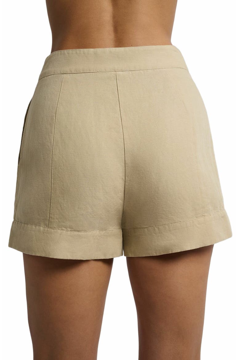Air Linen Trouser Short, Alternate, color, JUTE
