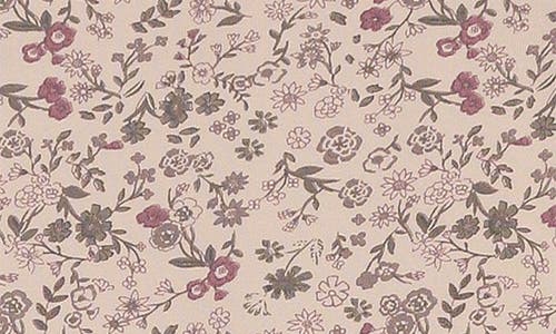 Maniere Manière Elegant Floral Footie & Hat Set In Multi