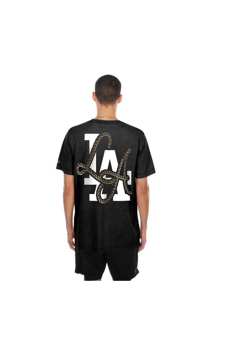 Men's New Era  Black Los Angeles Dodgers Injection Lifestyle Urban Ranchwear T-Shirt, Alternate, color, Black