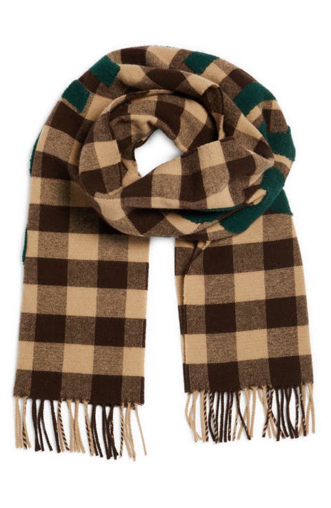 Veda Buffalo Plaid Wool Blend Scarf