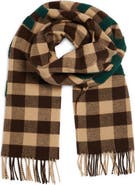Acne Studios Veda Buffalo Plaid Wool Blend Scarf