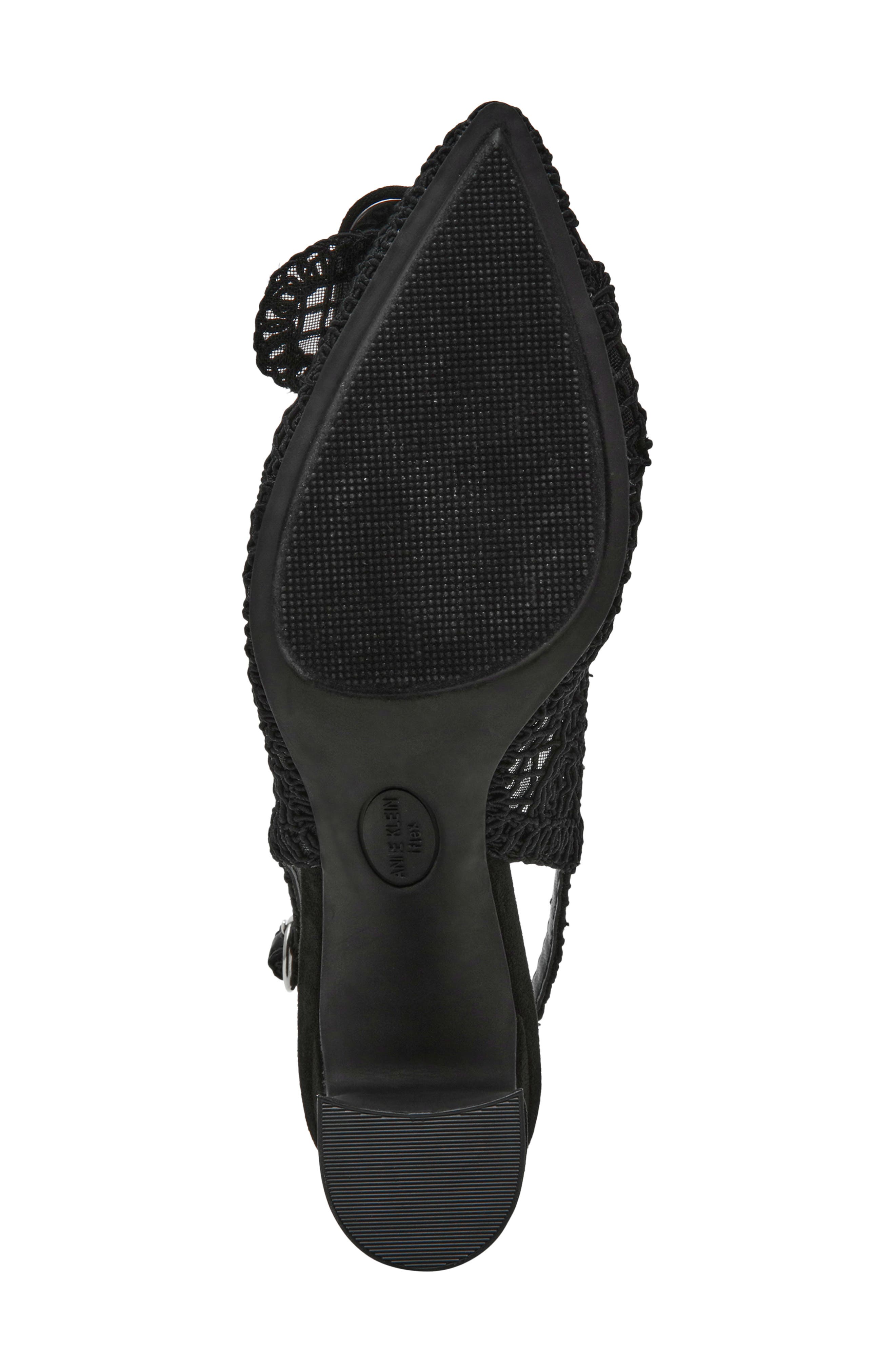 Anne Klein Belinda Lace Embroidered Slingback Pump, Alternate, color, Black