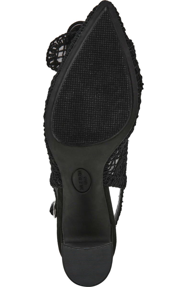 Anne Klein Belinda Lace Embroidered Slingback Pump, Alternate, color, Black