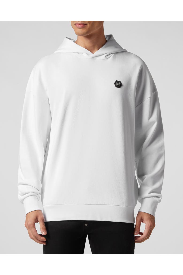 Hooded Sweatshirt Men, Main, color, white