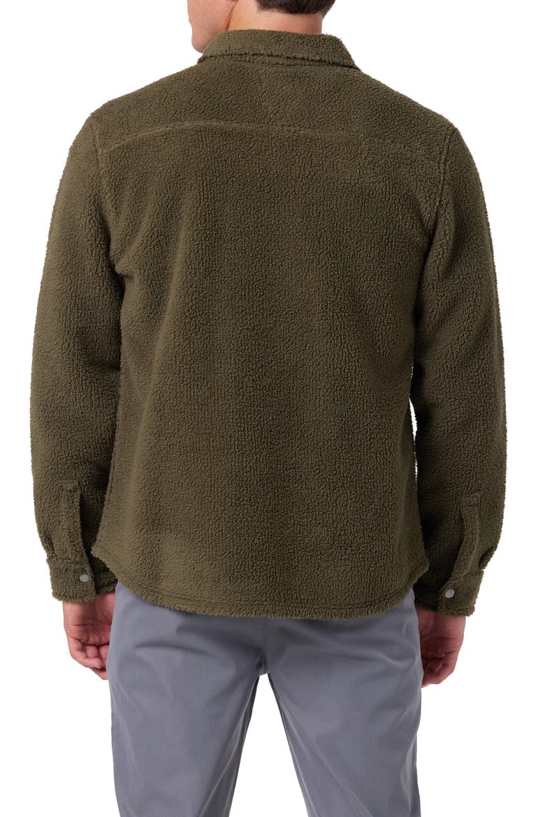Glacier Solid Superfleece Snap-Up Overshirt, Alternate, color, ARMY