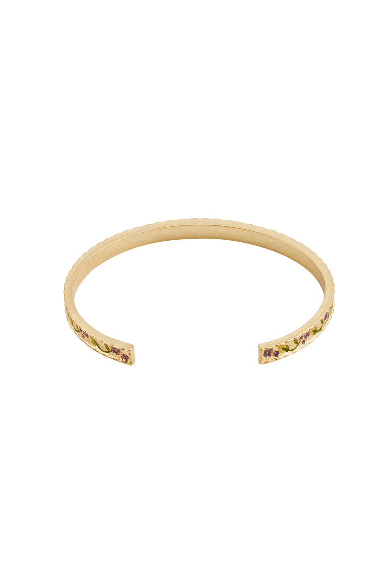 Blackberry Bramble Gold Bangle, Alternate, color, Gold