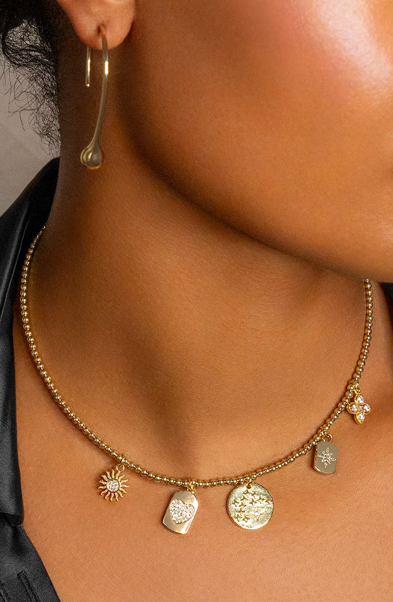 MARLYN SCHIFF Charm Ball Chain Necklace, Alternate, color, 