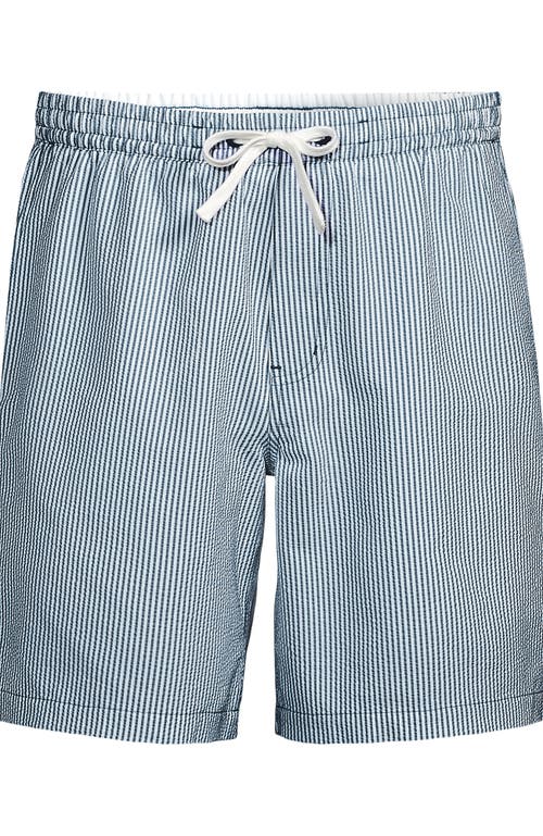 LANDS' END LANDS' END 7" SEERSUCKER BEACH TO BOARDWALK PULL ON SHORTS 