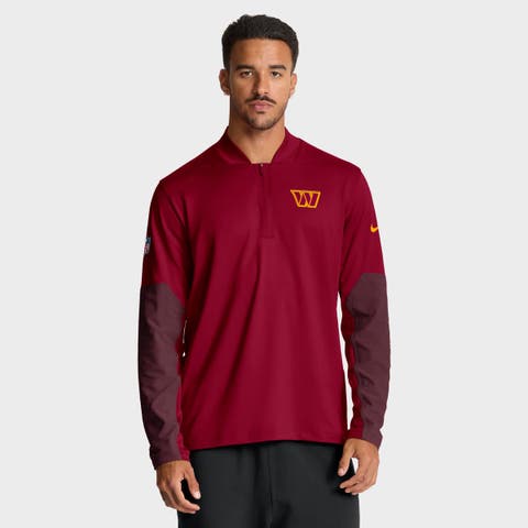 Men's Nike Burgundy Washington Commanders Sideline Dri-FIT Half-Zip Pullover