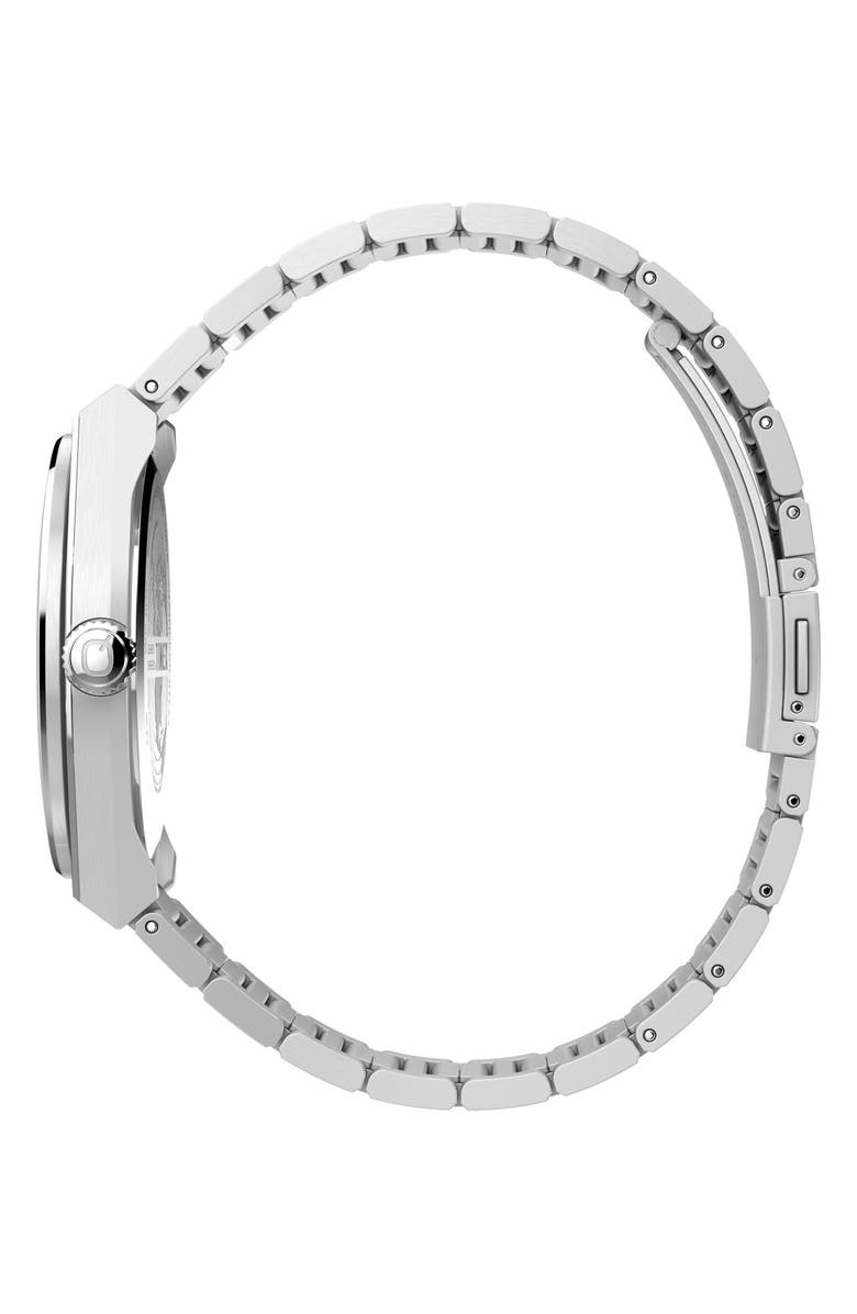 Timex<sup>®</sup> Q Timex<sup>®</sup> Continental GMT 39mm Stainless Steel Bracelet Watch, Alternate, color, Green/ Stainless Steel