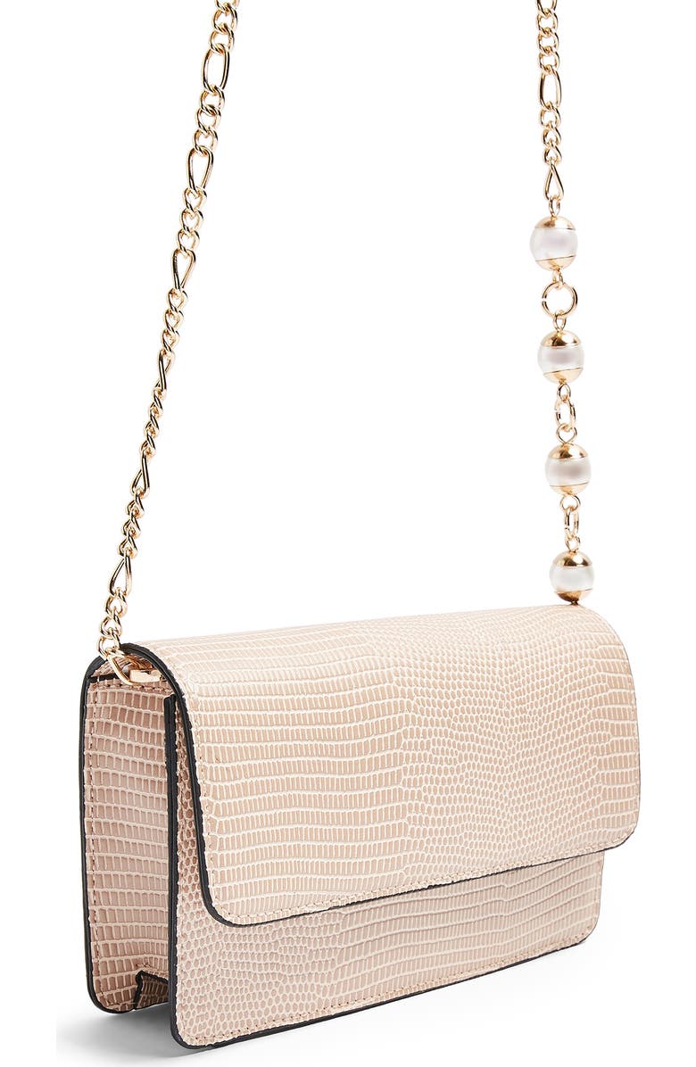 Topshop Peri Imitation Pearl Crossbody Bag, Alternate, color,