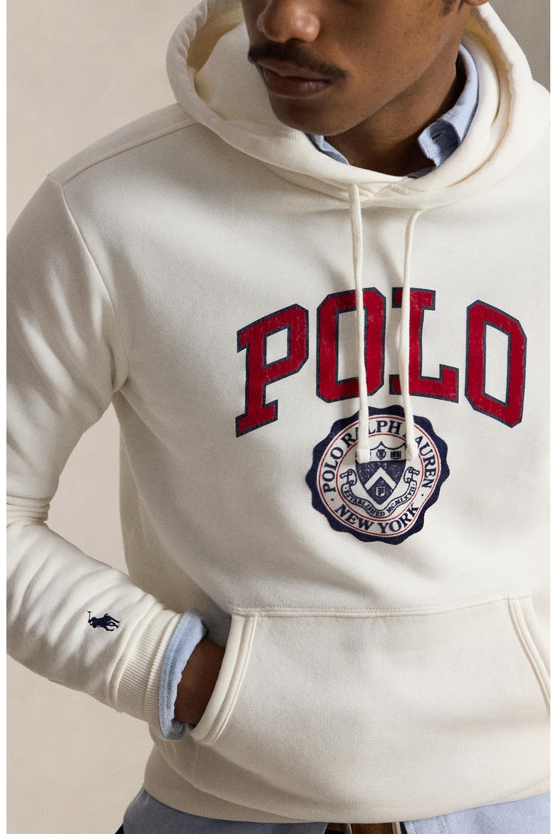 Graphic Fleece Hoodie, Alternate, color, WHITE
