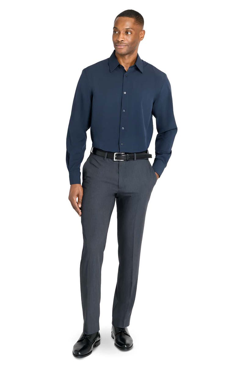 W.R.K Regular Fit Solid Performance Dress Shirt, Alternate, color, Navy