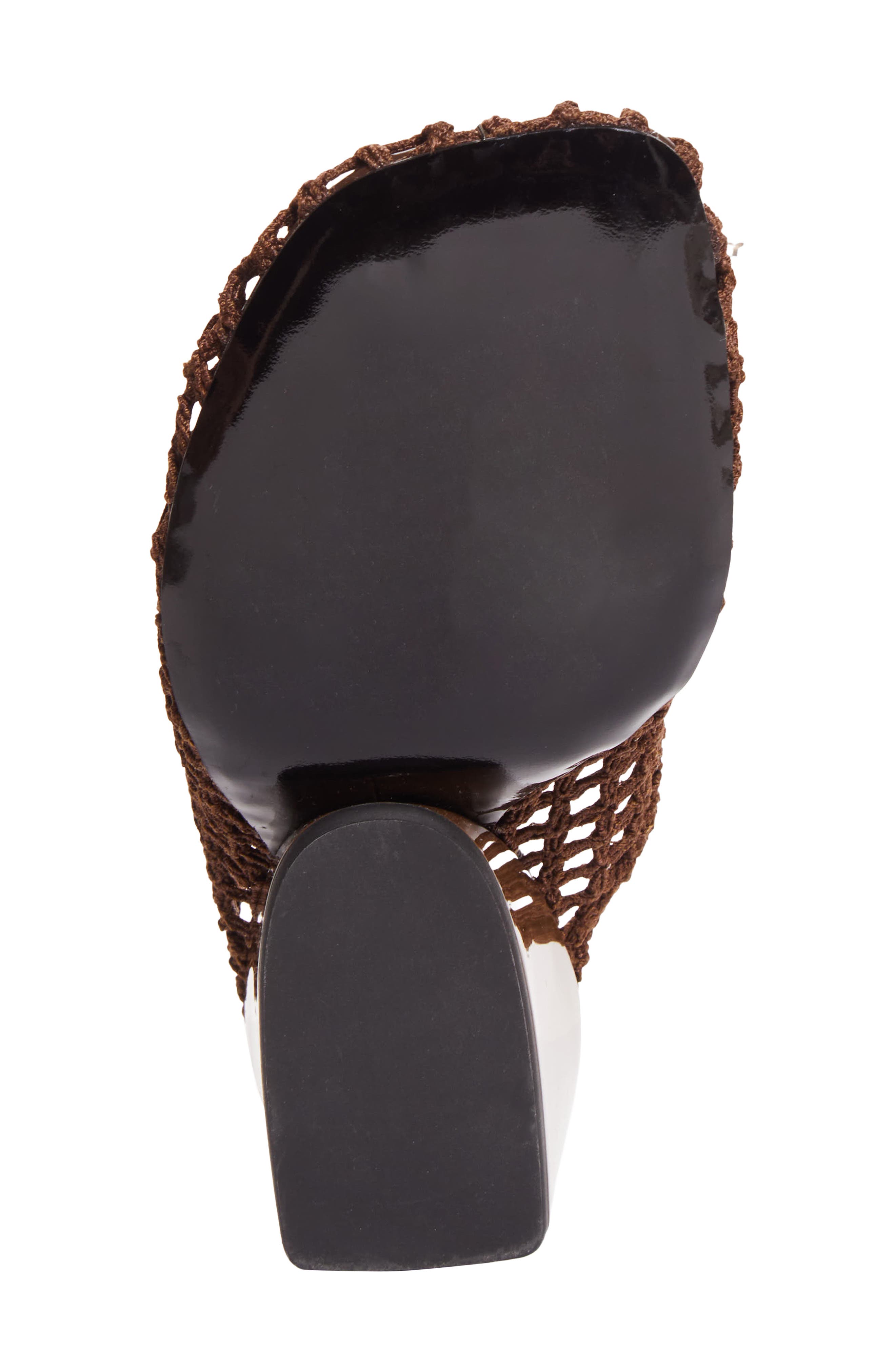 Slant Crochet Wedge Mule, Alternate, color, MUSHROOM