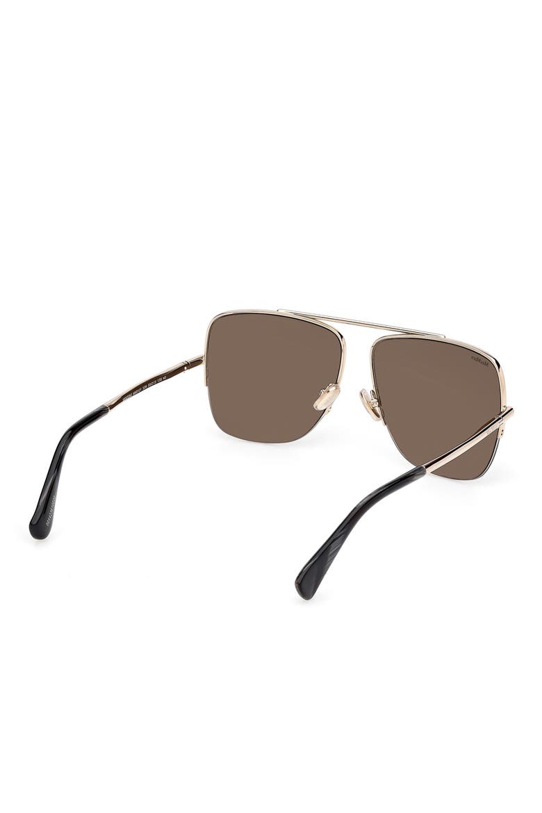 59mm Pilot Sunglasses, Alternate, color, PALE GOLD/ BLACK HORN / OLIVE