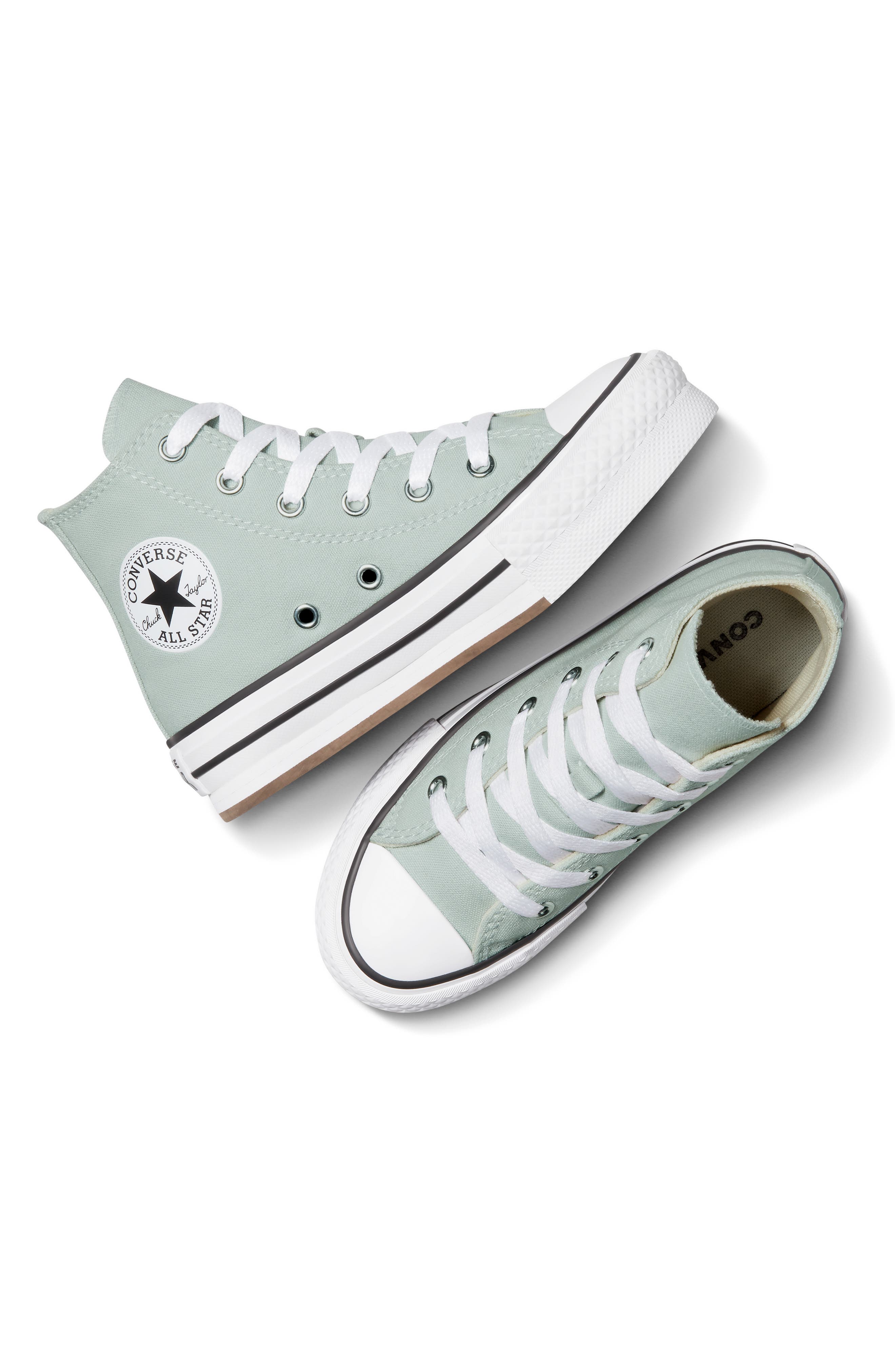 Converse Chuck Taylor<sup>®</sup> All Star<sup>®</sup> Lift High Top Sneaker, Alternate, color, Rainwashed Grey/ White