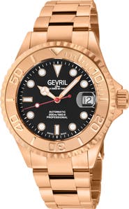 GEVRIL Wall Street Swiss Automatic Bracelet Watch, 39mm