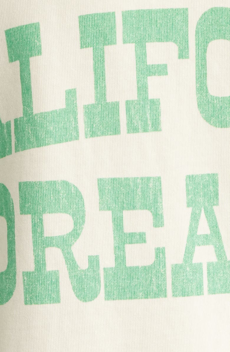 DIET STARTS MONDAY California Dreamin' Embroidered Graphic Baseball T-Shirt, Alternate, color, Cream/Green